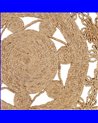 ALFOMBRA NATURAL YUTE DECORACIÓN 120 X 120 CM