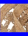 ALFOMBRA NATURAL YUTE DECORACIÓN 120 X 120 CM