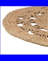 ALFOMBRA NATURAL YUTE DECORACIÓN 120 X 120 CM