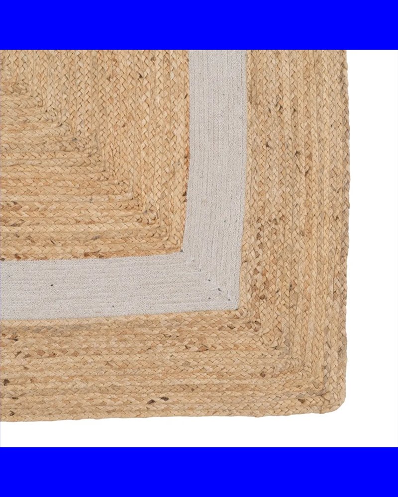 ALFOMBRA NATURAL-BLANCO YUTE DECORACIÓN 230 X 160 CM
