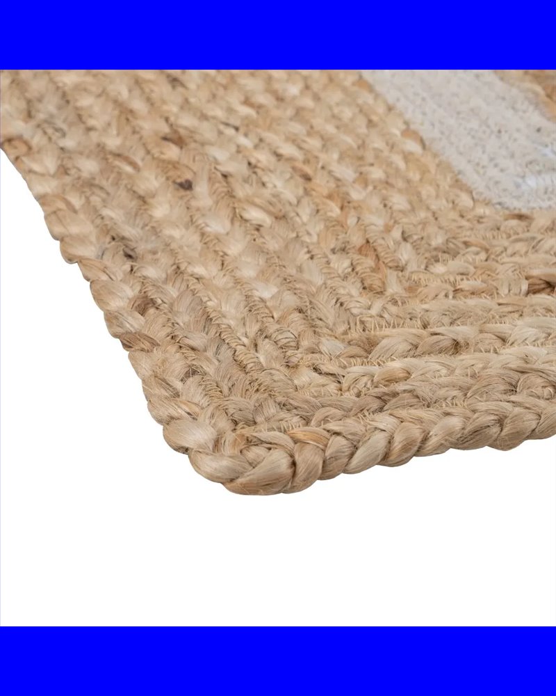 ALFOMBRA NATURAL-BLANCO YUTE DECORACIÓN 230 X 160 CM
