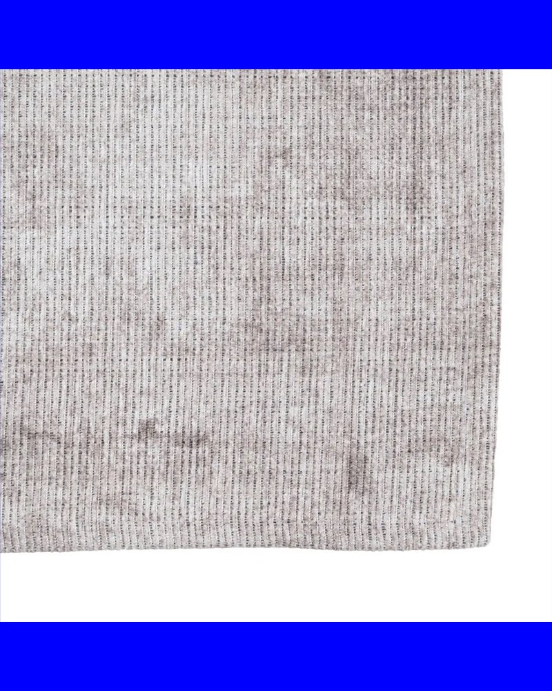 ALFOMBRA TAUPE POLIESTER-ALGODÓN 80 X 150 CM