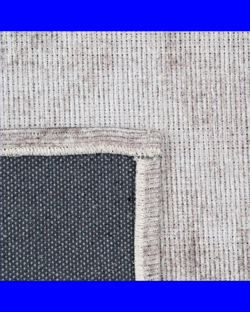 ALFOMBRA TAUPE POLIESTER-ALGODÓN 80 X 150 CM