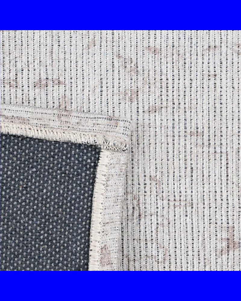 ALFOMBRA TAUPE POLIESTER-ALGODÓN 80 X 150 CM