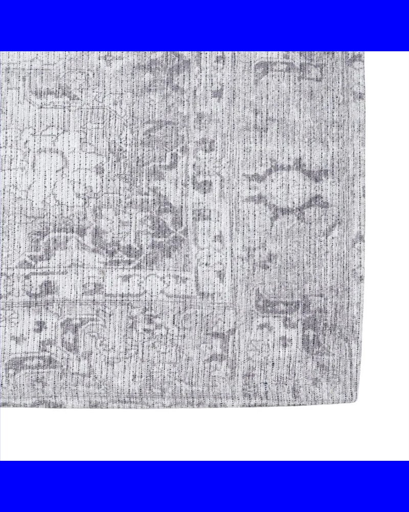 ALFOMBRA GRIS POLIESTER-ALGODÓN 80 X 150 CM