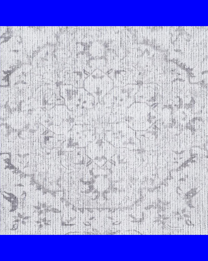 ALFOMBRA GRIS POLIESTER-ALGODÓN 80 X 150 CM