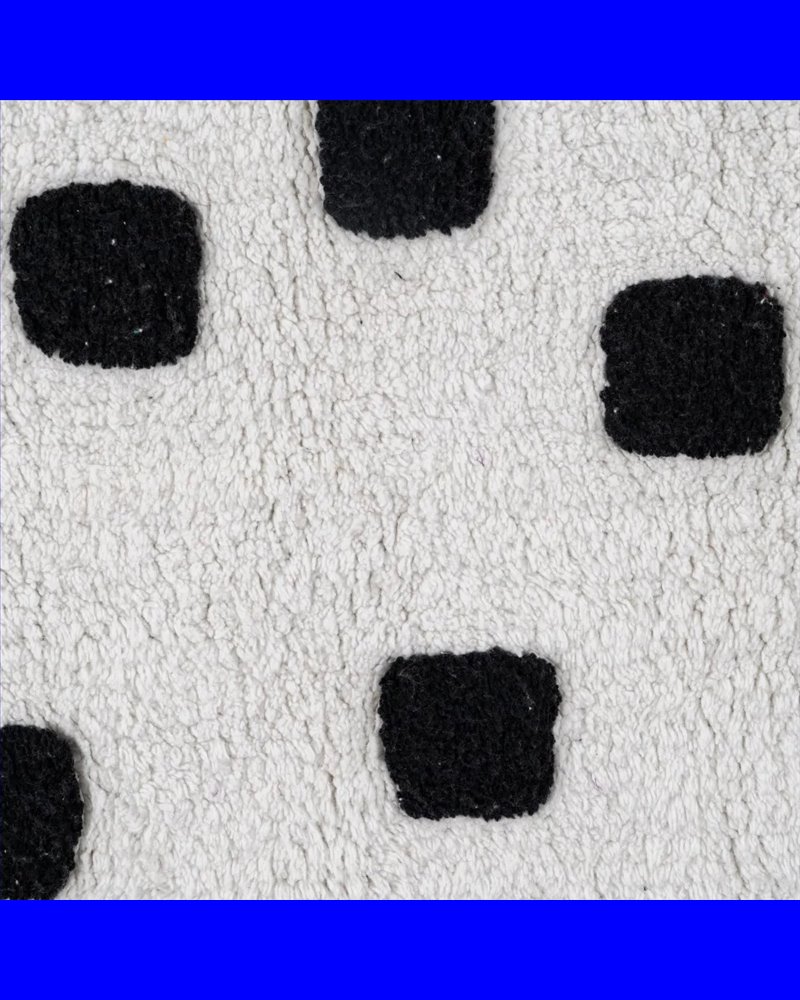 ALFOMBRA CAROL BLANCO-NEGRO ALGODÓN 160 X 120 CM