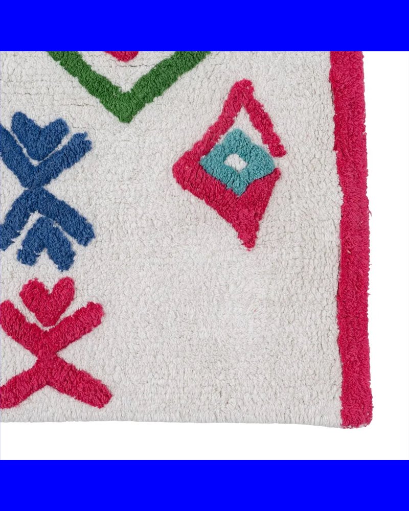 ALFOMBRA ÉTNICO ALGODÓN INFANTIL 175 X 90 CM