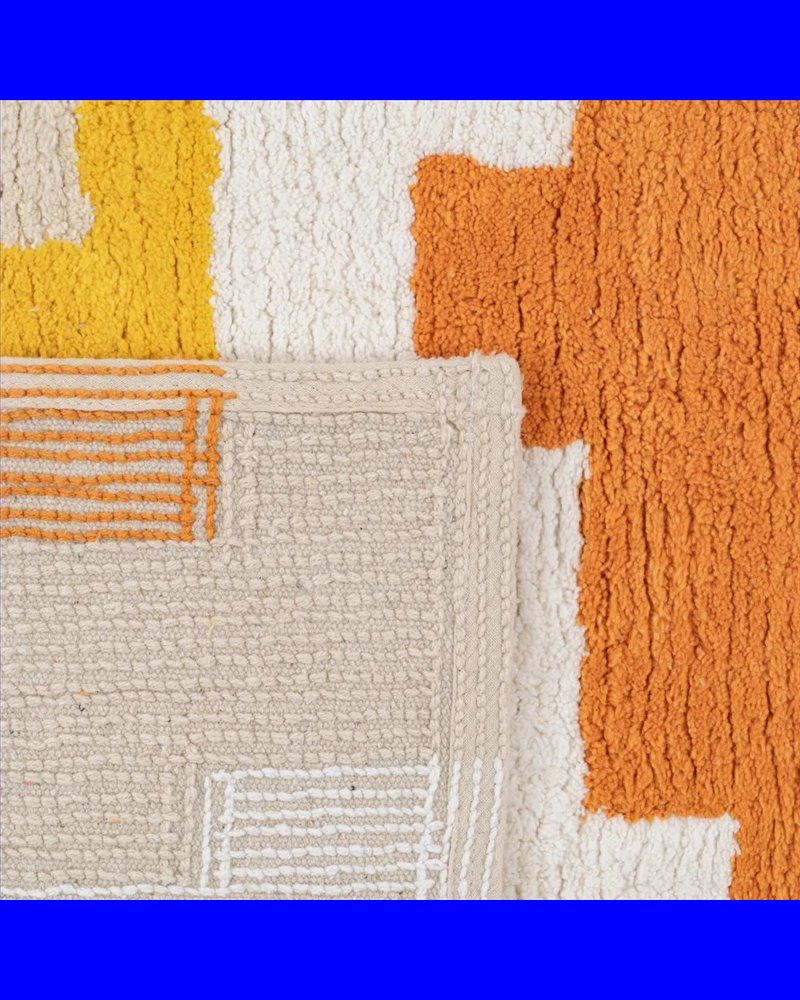 ALFOMBRA AZTECA ALGODÓN INFANTIL 160 X 120 CM