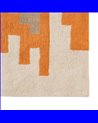 ALFOMBRA AZTECA BLANCO-NARANJA ALGODÓN 135 X 100 CM