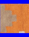 ALFOMBRA AZTECA BLANCO-NARANJA ALGODÓN 135 X 100 CM
