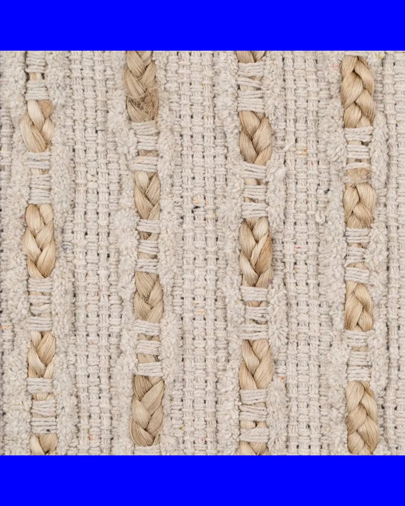 ALFOMBRA NATURAL-BLANCO YUTE-ALGODÓN 170 X 70 CM