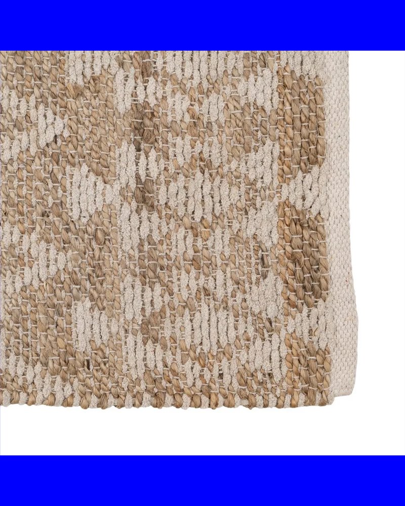 ALFOMBRA NATURAL-BLANCO YUTE DECORACIÓN 200 X 290 CM