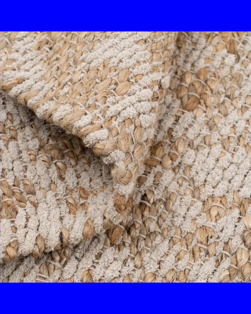ALFOMBRA NATURAL-BLANCO YUTE DECORACIÓN 200 X 290 CM