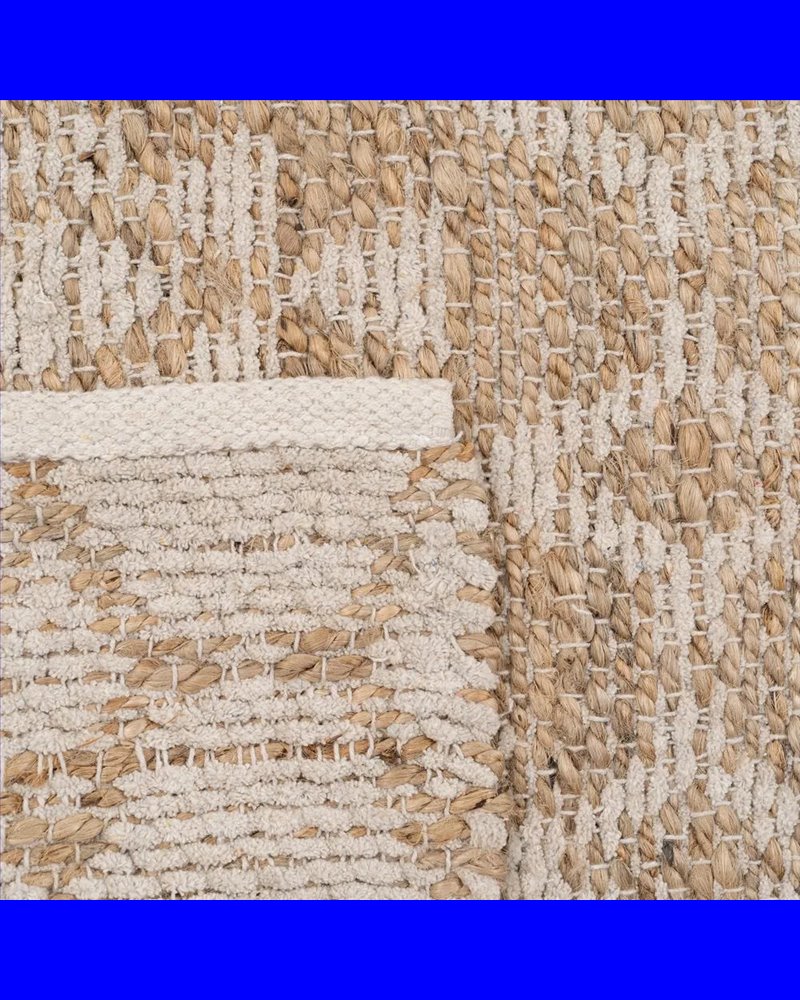 ALFOMBRA NATURAL-BLANCO YUTE DECORACIÓN 200 X 290 CM