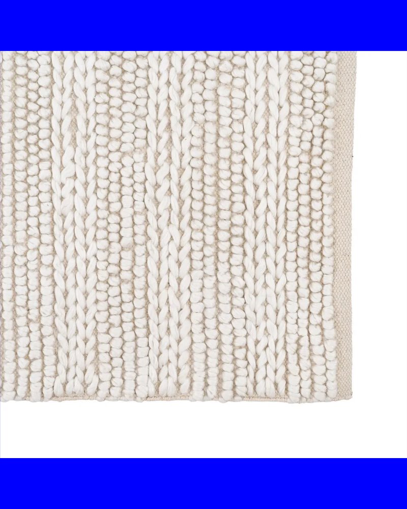 ALFOMBRA CREMA TEJIDO DECORACIÓN 160 X 230 CM
