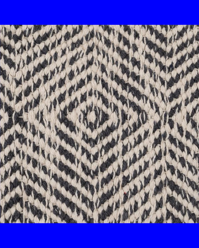 ALFOMBRA GRIS POLIESTER-ALGODÓN 80 X 150 CM