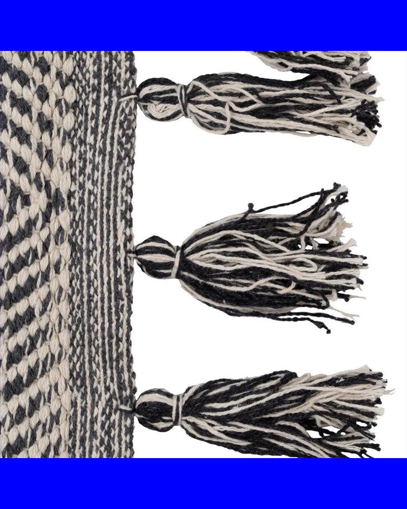 ALFOMBRA GRIS POLIESTER-ALGODÓN 80 X 150 CM