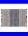 ALFOMBRA AZUL-BLANCO POLIESTER-ALGODÓN 160 X 230 CM