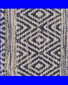 ALFOMBRA AZUL-BLANCO POLIESTER-ALGODÓN 160 X 230 CM