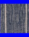 ALFOMBRA AZUL-BLANCO POLIESTER-ALGODÓN 160 X 230 CM