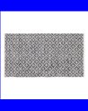 ALFOMBRA GRIS-BLANCO POLIESTER-ALGODÓN 80 X 150 CM
