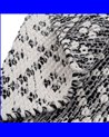 ALFOMBRA GRIS-BLANCO POLIESTER-ALGODÓN 80 X 150 CM