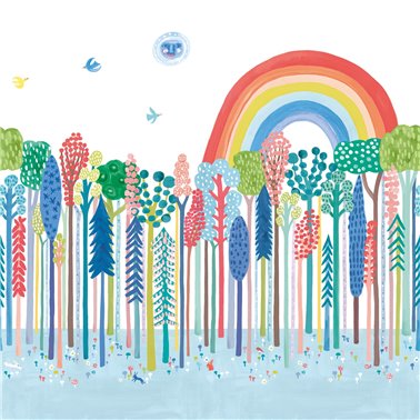 Rainbow Forest Wall Mural W65201