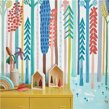 Rainbow Forest Wall Mural...