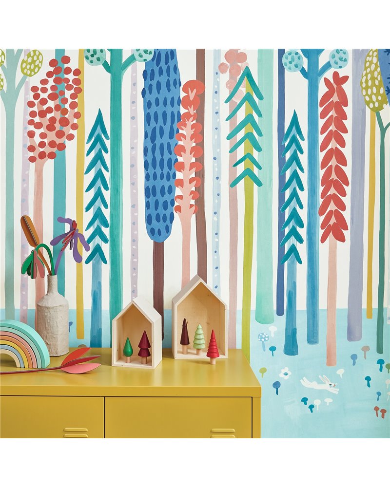 Rainbow Forest Wall Mural W65201