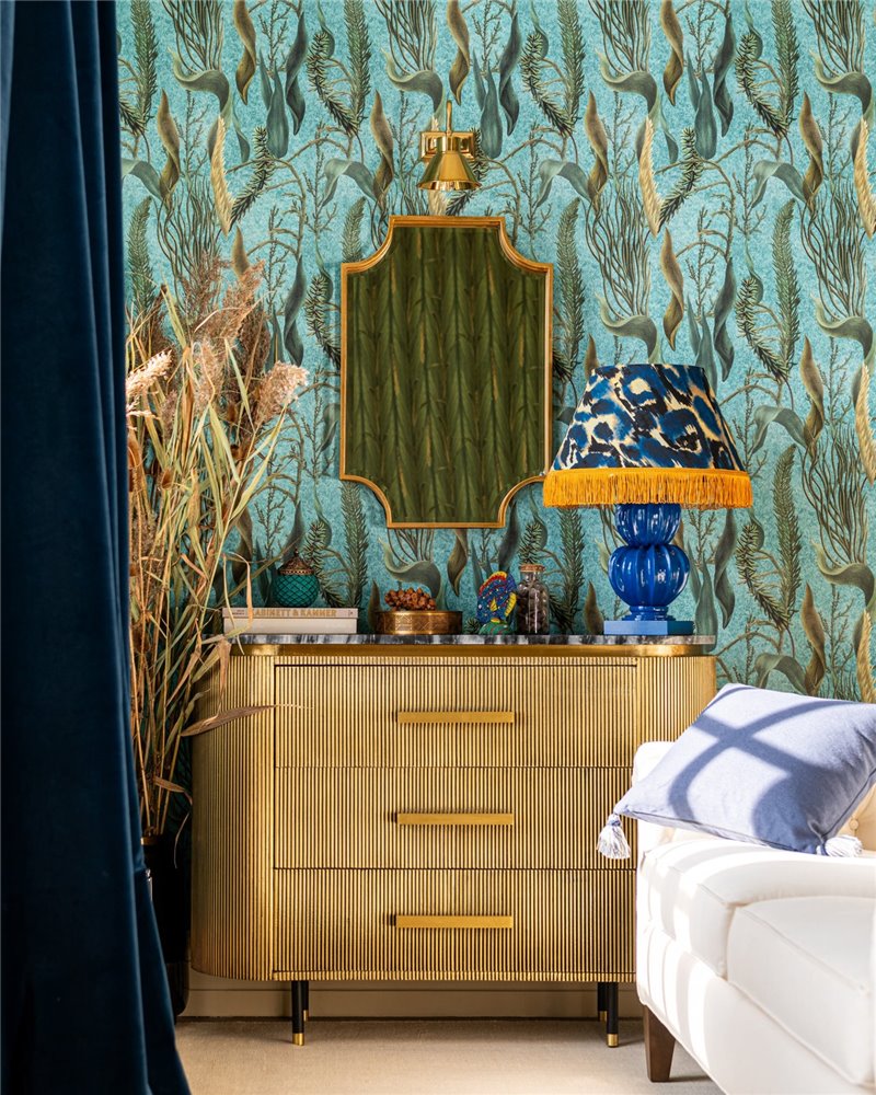 Aquatic plants Aquamarine Turquoise WP20716
