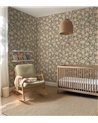 H0780 Eleonore Behang Flowers Dark Green