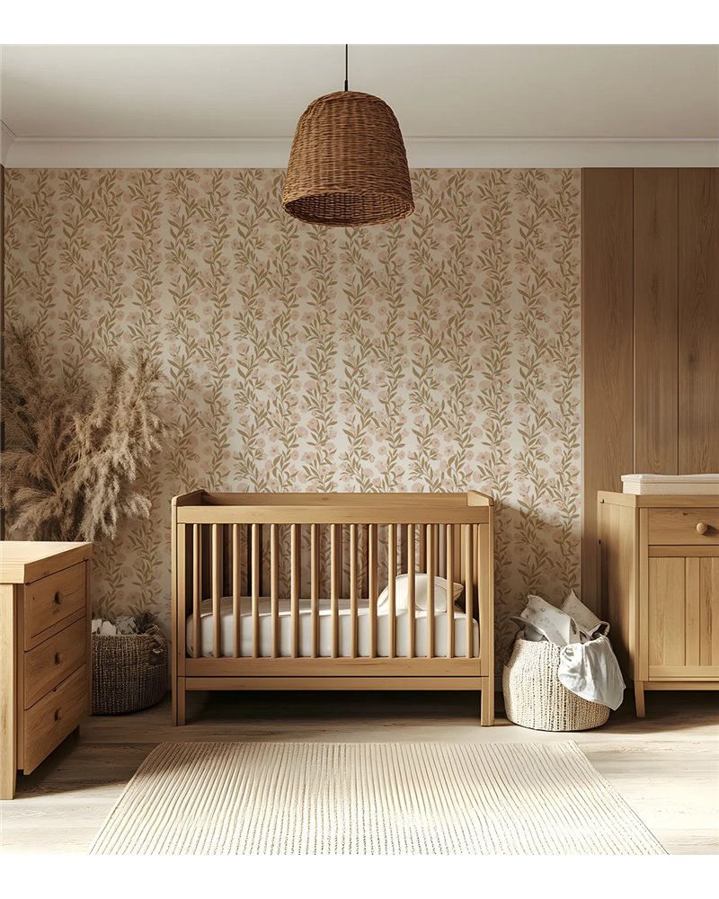 H0778 Guirlandes de Fleurs Beige