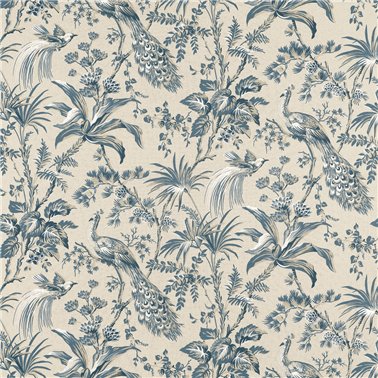 Peacock Toile Slate and Black AF57833