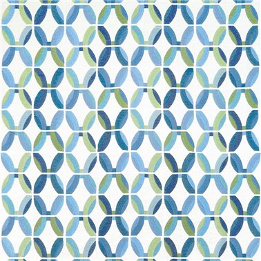 Passageway Embroidery Blue and Green W745000