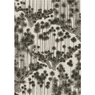 Japanese Woods - Grasscloth Charcoal 126-6023