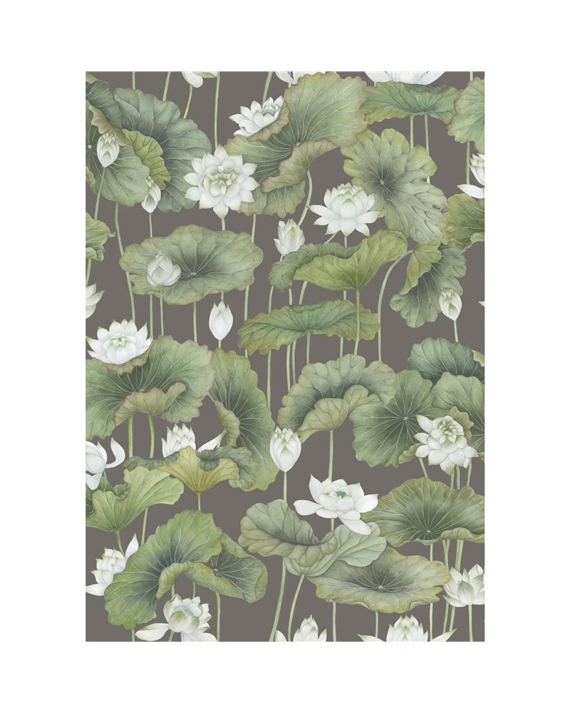Lity Lotus White On Charcoal 126-9033 Lity Lotus White On Charcoal 126-9033