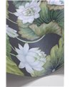 Lily Lotus White On Charcoal 126-9033