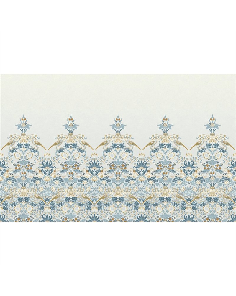 Strawberry Thief Soft Blue Bespoke Mural 125319 Strawberry Thief Soft Blue Bespoke Mural 125319