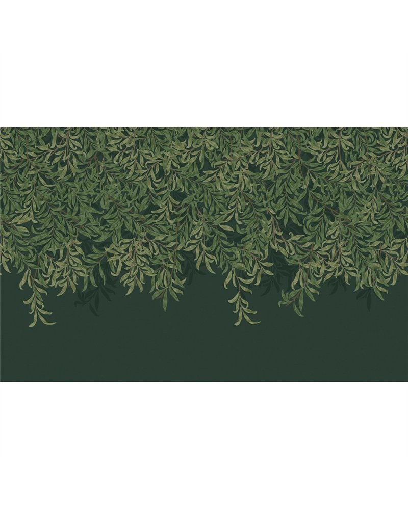 Willow Bough Deep Green Bespoke Mural 125391 Willow Bough Deep Green Bespoke Mural 125391