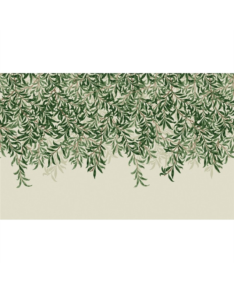 Willow Bough Greens Bespoke Mural 125364 Willow Bough Greens Bespoke Mural 125364