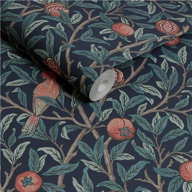 Bird & Pomegranate Navy...
