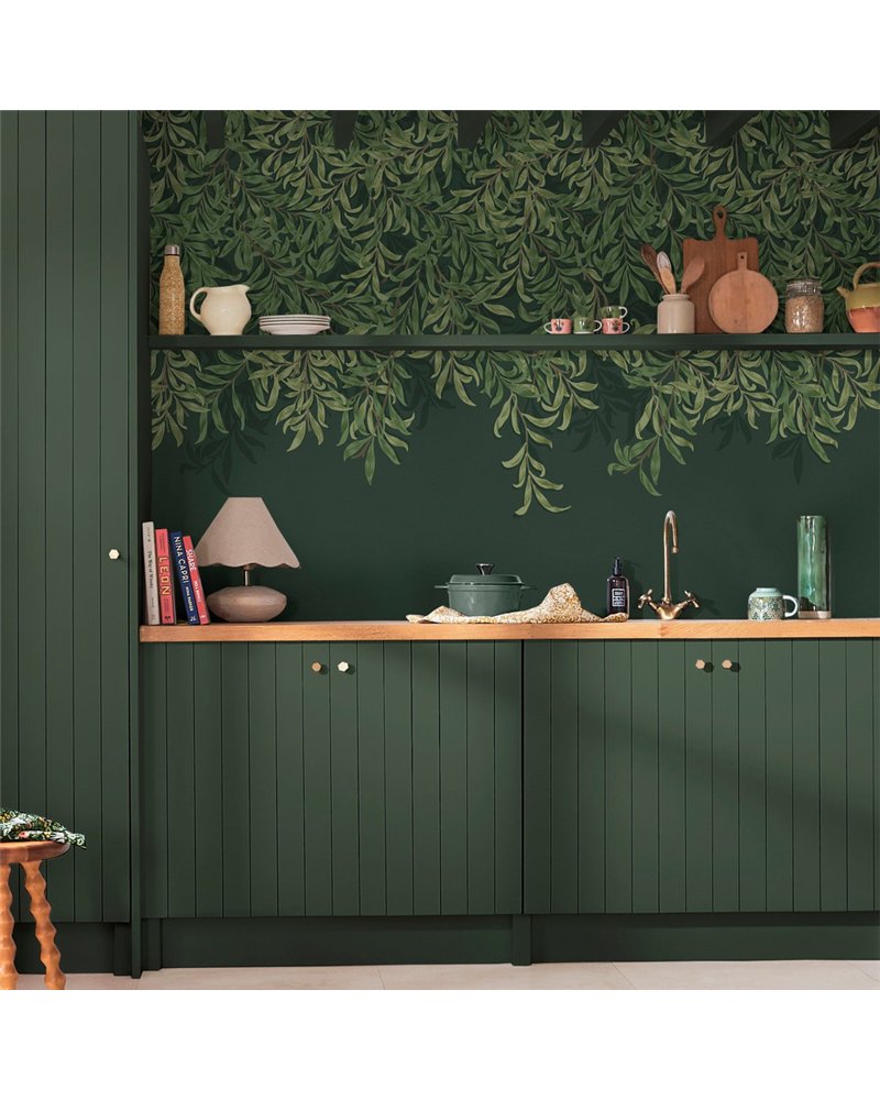 Willow Bough Deep Green Bespoke Mural 125391