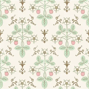 Strawberry Blush & Mint On Pastel 127-2011