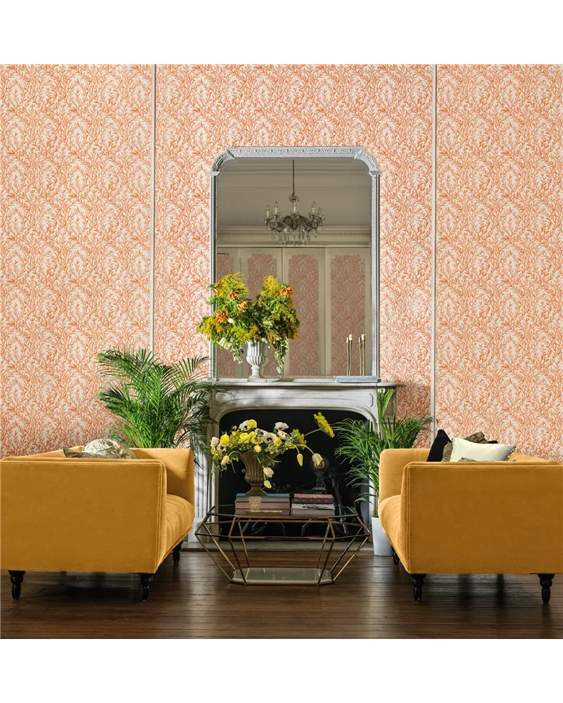 Willow Branch Tangerine On Cream 127-703