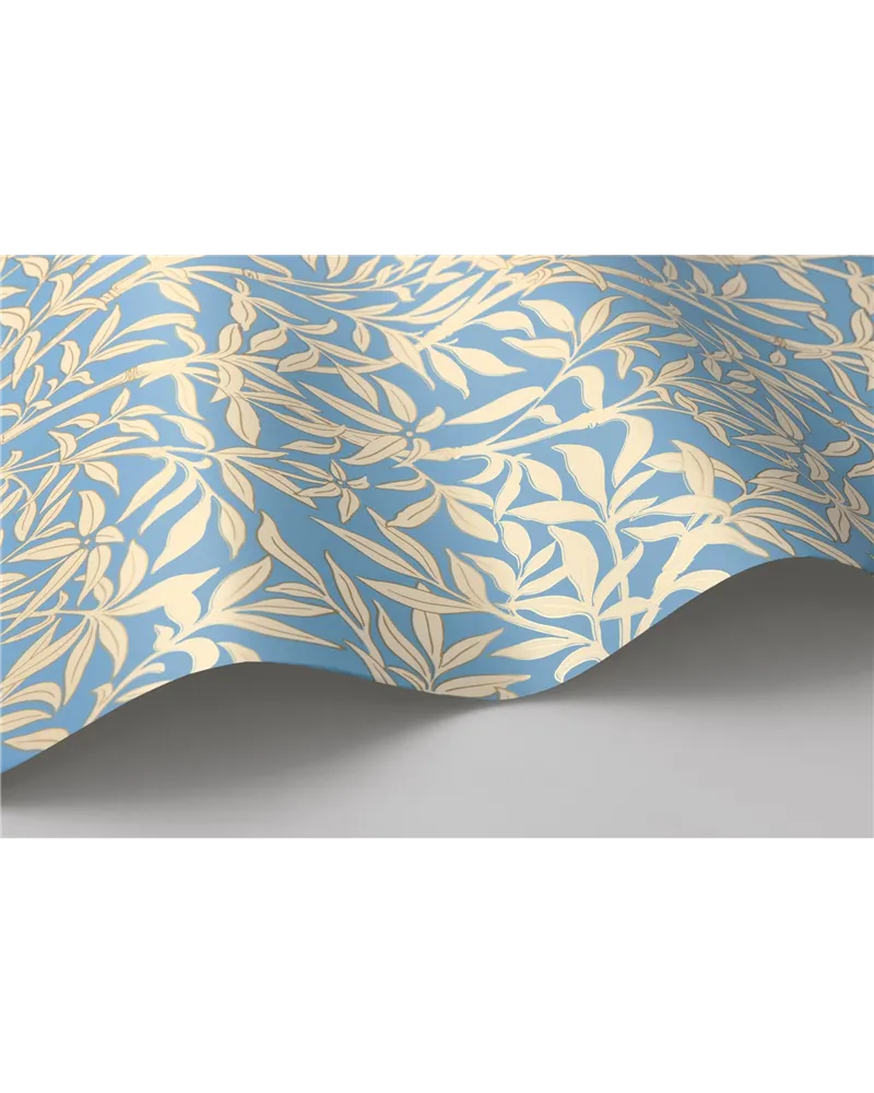 Bamboo Forest Buttercup Yellow On Cornflower Blue 127-1002