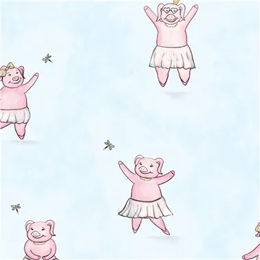 Happy Piggy Soft Blue 27569