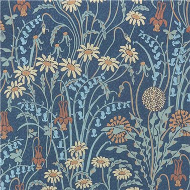 Flower Meadow Prussian Blue 2412-178-01